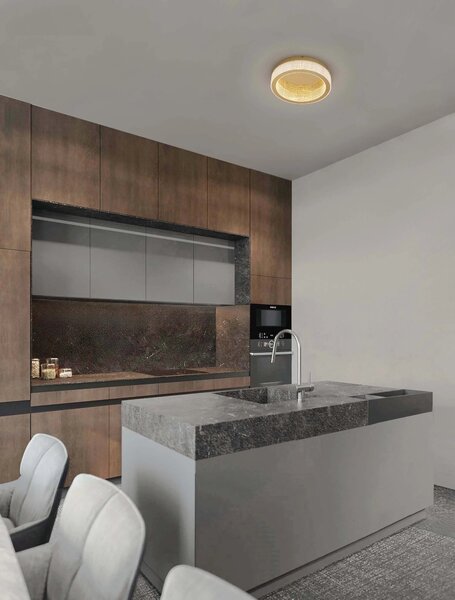 LED stmievateľné platinum zlaté moderné stropné svietidlo Kinara
