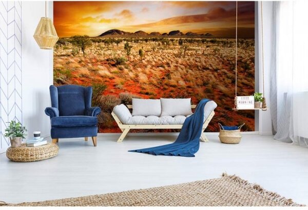 DIMEX | Vliesové fototapety na stenu Austrália MS-5-0050 | 375 x 250 cm | oranžová, žltá, hnedá, zelená