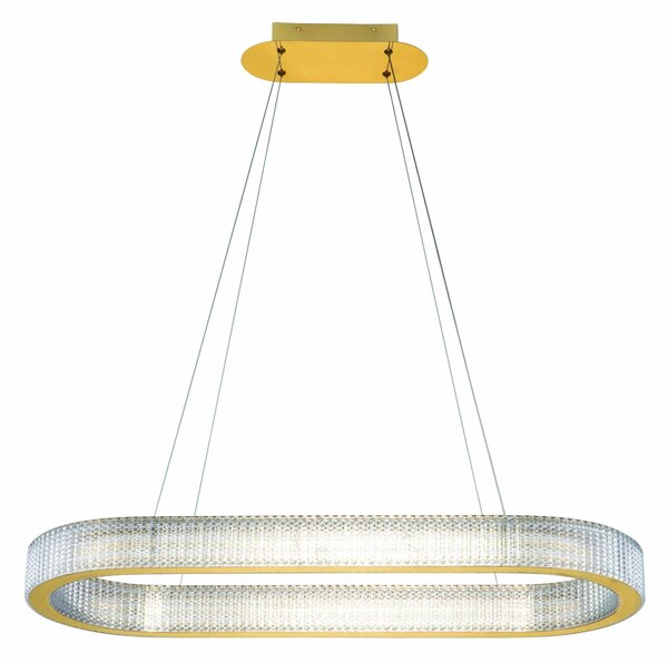 LED stmievateľný platinum zlatý moderný luster Kinara 130