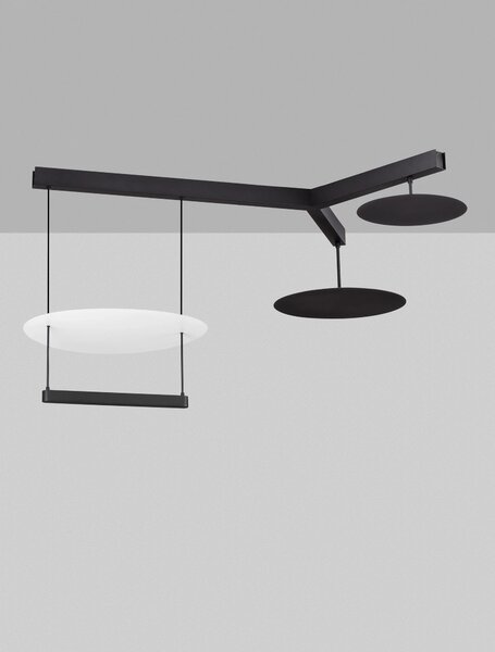 LED stmievateľné čierno-biele moderné stropné svietidlo Diona 9 – Čierna