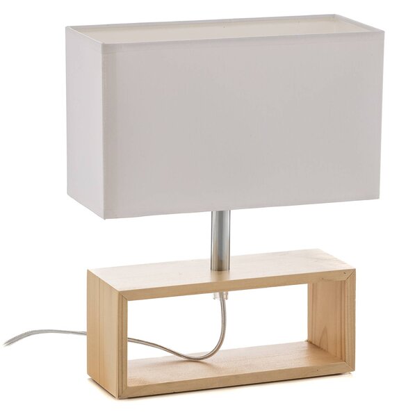 Stolná lampa Faxa, obdĺžnik, prírodná/biela