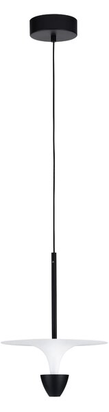 LED čierno-biele dizajnový luster Luet 26 – 26 x 15 cm