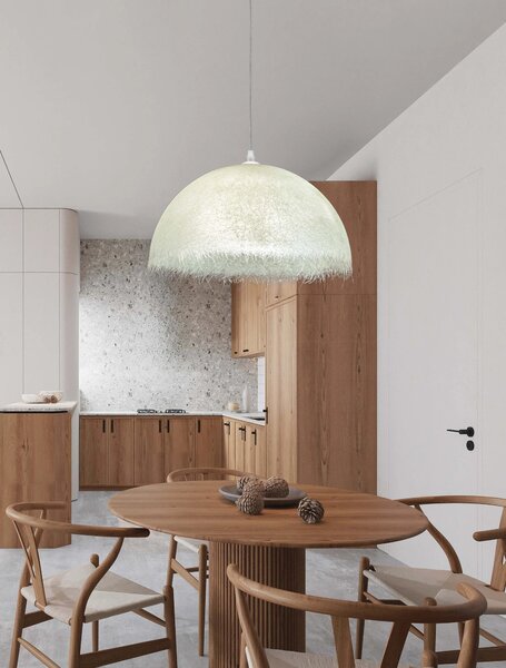 Biely dizajnový luster Lalu 60 – Biela