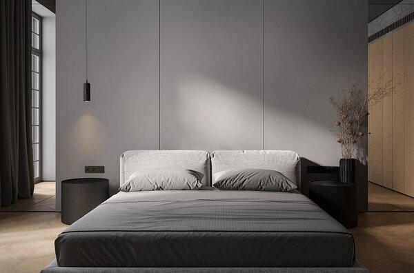 LED stmievateľný čierny moderný luster Holm – Čierna