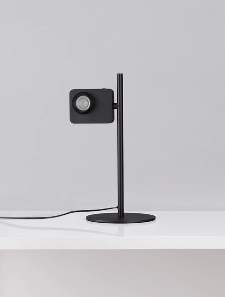 LED stmievateľná bielo-čierna stolná lampa Kedros