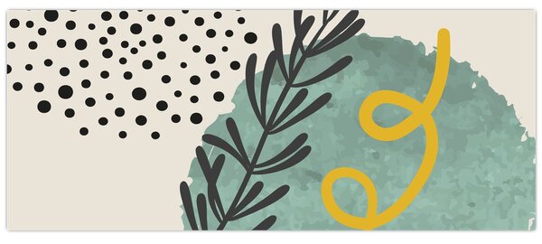 Obraz - Abstraktné listy N⁰1 (120x50 cm)