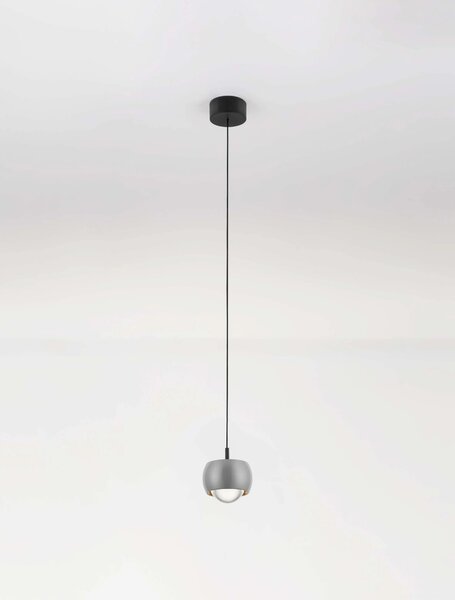 LED šedý moderný luster Conga – Sivá