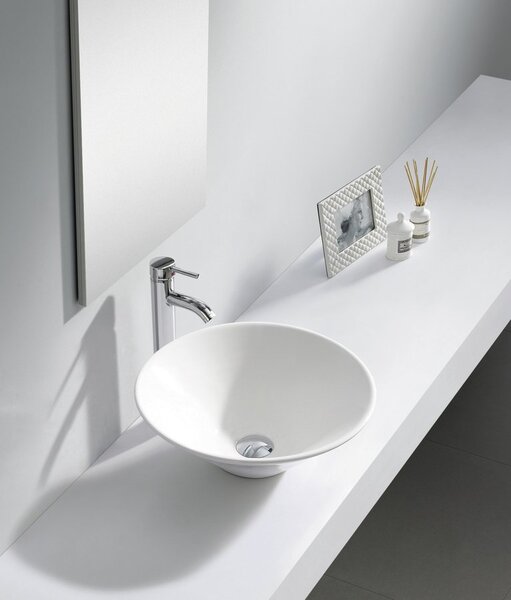 Aqualine Aqualine, COMILLAS keramické umývadlo 42x15 cm, na dosku, biela lesklá, BH7012