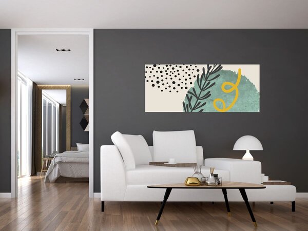 Obraz - Abstraktné listy N⁰1 (120x50 cm)