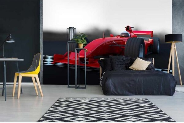 DIMEX | Vliesové fototapety na stenu Formula MS-5-0310 | 375 x 250 cm | červená, čierna, biela
