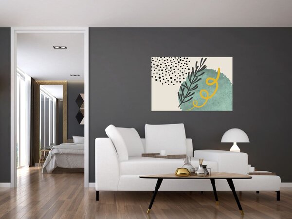 Obraz - Abstraktné listy N⁰1 (90x60 cm)