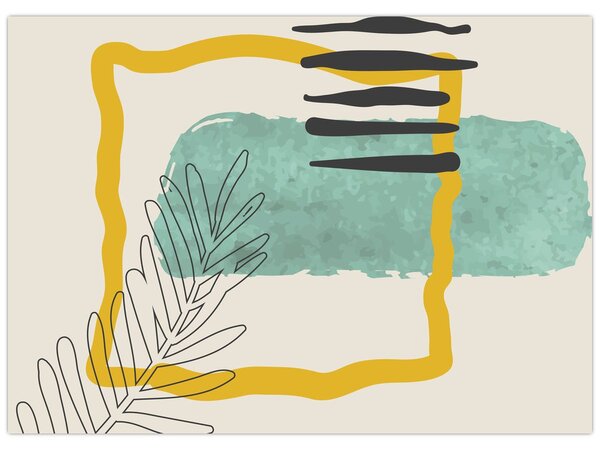 Obraz - Abstraktné listy N⁰2 (70x50 cm)