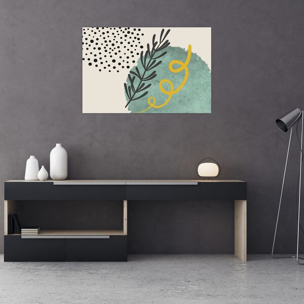 Obraz - Abstraktné listy N⁰1 (90x60 cm)