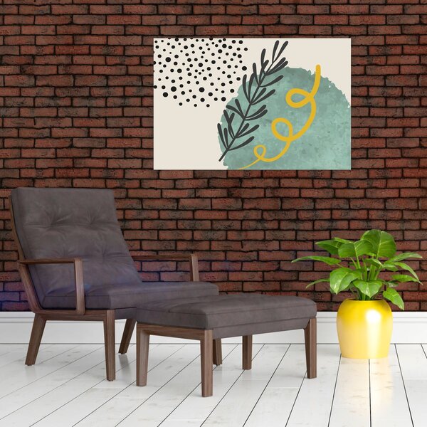 Obraz - Abstraktné listy N⁰1 (90x60 cm)