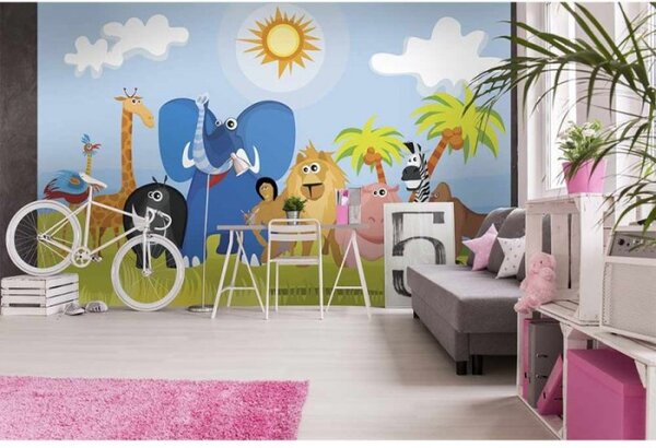 DIMEX | Vliesové fototapety na stenu Zvieratká v Afrike MS-5-0338 | 375 x 250 cm | viacfarebná