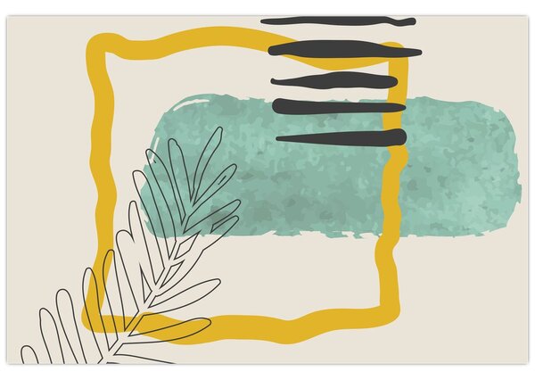 Obraz - Abstraktné listy N⁰2 (90x60 cm)