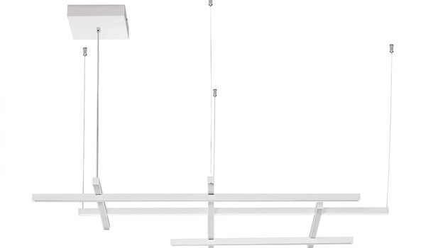 LED stmievateľný biely dizajnový luster Pace – Biela