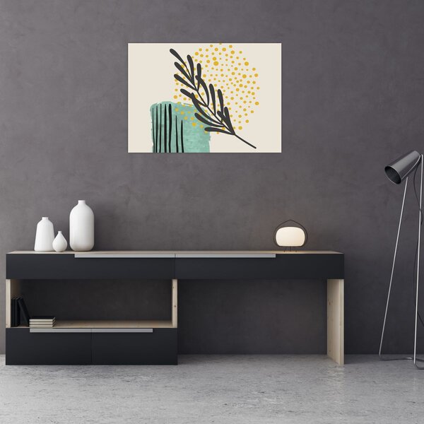 Obraz - Abstraktné listy N⁰3 (70x50 cm)
