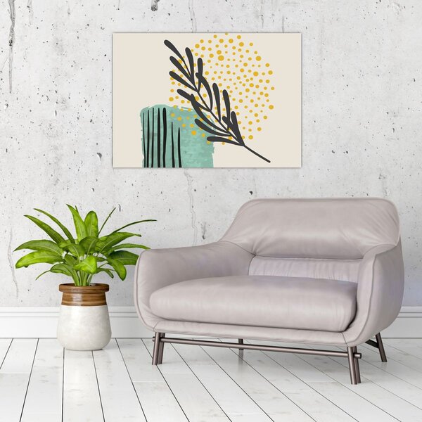 Obraz - Abstraktné listy N⁰3 (70x50 cm)
