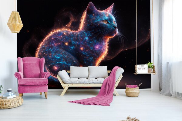 DIMEX | Vliesové fototapety na stenu Kitten MS-5-AI-0008 | 375 x 250 cm | čierna, oranžová, modrá