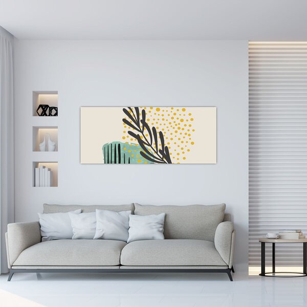 Obraz - Abstraktné listy N⁰3 (120x50 cm)