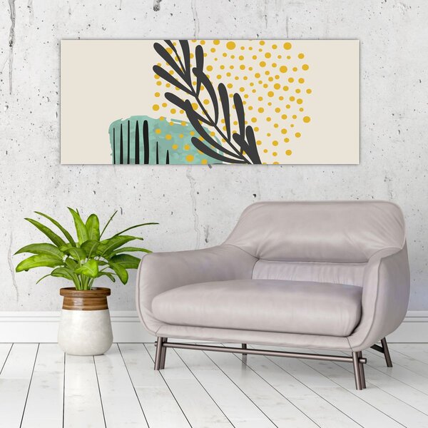 Obraz - Abstraktné listy N⁰3 (120x50 cm)