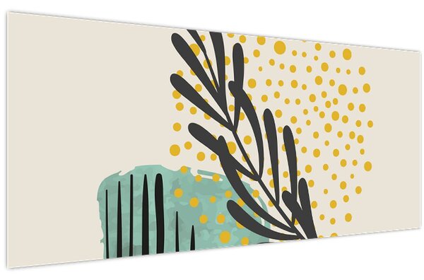 Obraz - Abstraktné listy N⁰3 (120x50 cm)