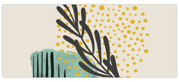 Obraz - Abstraktné listy N⁰3 (120x50 cm)