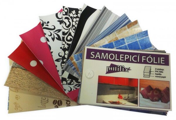 PATIFIX | Samolepiace fólie ČERVENÁ TEHLÁ 15-6460 | šírka 45 cm | červená, šedá