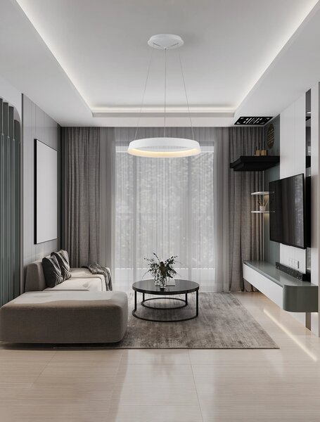 LED stmievateľný biela dizajnový luster Ormi 45