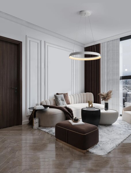 LED stmievateľný biely dizajnový luster Ormi 60 – Biela
