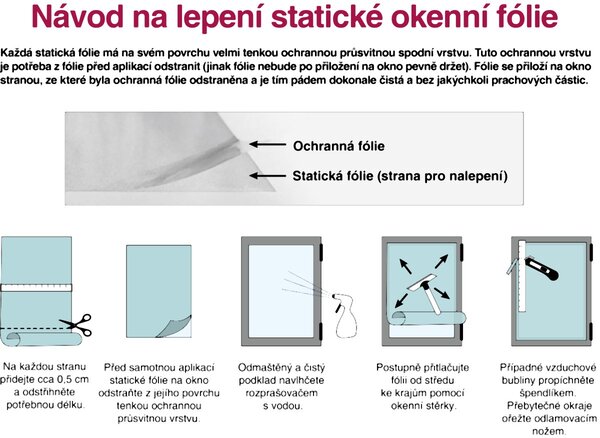 PATIFIX | Statická okenná fólia na sklo ŠTATÍK 38-2800 | šírka 90 cm | priehľadná