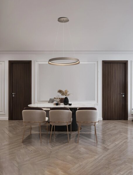 LED stmievateľný champaign hnedý moderný luster Ormi 60 – Hnedá