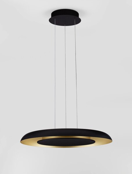 LED stmievateľný čierno-zlatý dizajnový luster Epos 60 – 60 x 310 cm