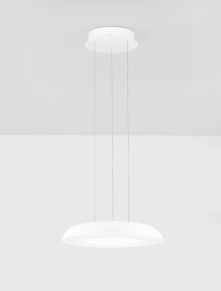 LED stmievateľný biely moderný luster Ormi 40 – Biela