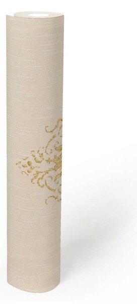A.S. Création | Vliesová tapeta na stenu Luxury Wallpaper 31945-2 | 0,53 x 10,05 m | krémová, zlatá
