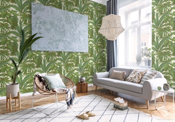 A.S. Création | Vliesová tapeta na stenu Versace 96240-5 | 0,70 x 10,05 m | biela, zelená