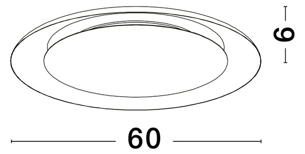 LED stmievateľné biele moderné stropné svietidlo Epos 60 – Biela