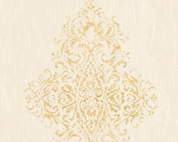 A.S. Création | Vliesová tapeta na stenu Luxury Wallpaper 31945-2 | 0,53 x 10,05 m | krémová, zlatá