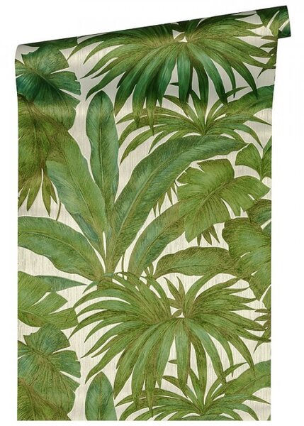 A.S. Création | Vliesová tapeta na stenu Versace 96240-5 | 0,70 x 10,05 m | biela, zelená