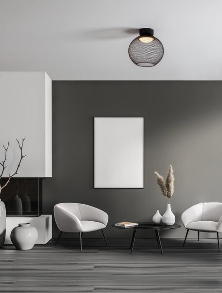 LED čierne moderné stropné svietidlo Kinetic 30 – Čierna