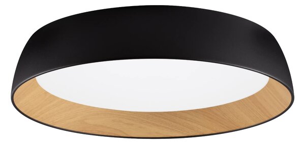 LED stmievateľné čierno-drevené moderné stropné svietidlo Sigi 60