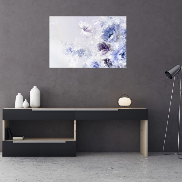 Obraz - Kvety, textúrovaná maľba (90x60 cm)