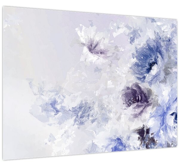 Obraz - Kvety, textúrovaná maľba (70x50 cm)
