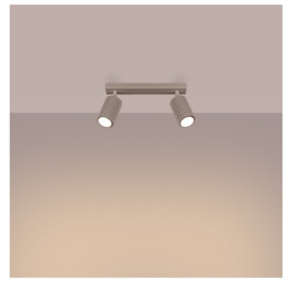 Taupe kovové bodové svietidlo 6,5x30 cm Gleam – Sollux
