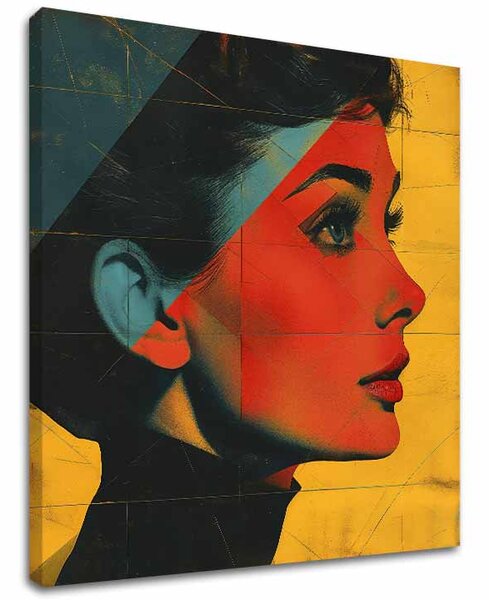 Audrey Hepburn obraz na plátne - Elegantná ikona 60x60 cm