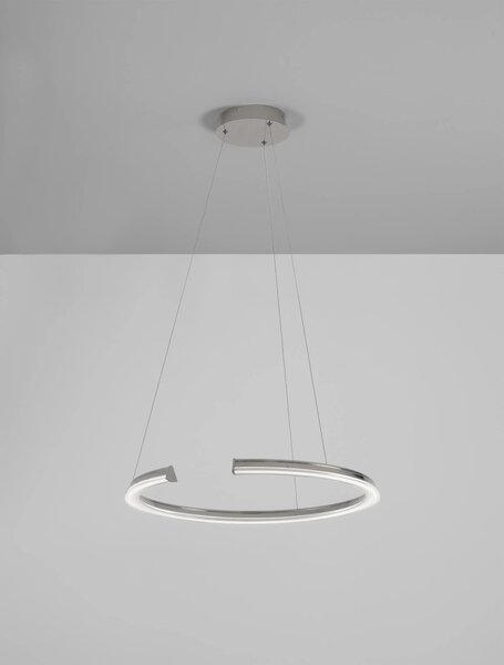 LED stmievateľný chrómový moderný luster Elmo – Sivá