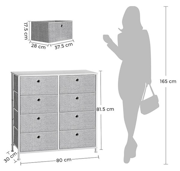 Komoda sivá AUK-E1024 GREY