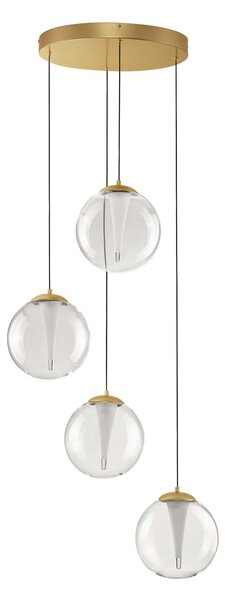 LED stmievateľný zlatý moderný luster Gi