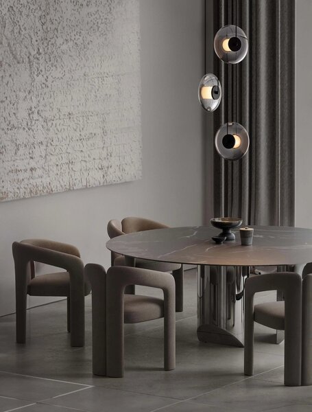 LED stmievateľný čierno-šedý moderný luster Skia 3